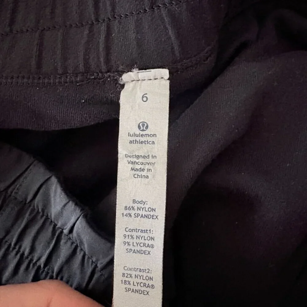 Lululemon BLACK Run Dog Runner Double Layer Lined Pant Black Size 6